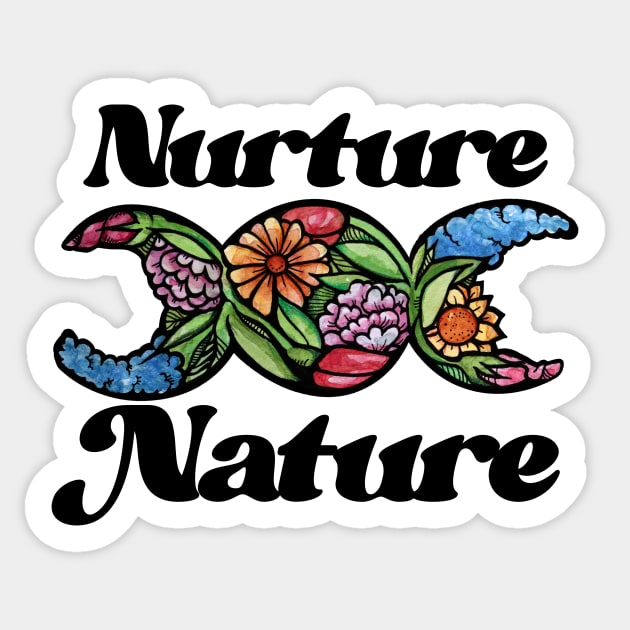 Nurture Nature Triple Moon Symbol Sticker by bubbsnugg